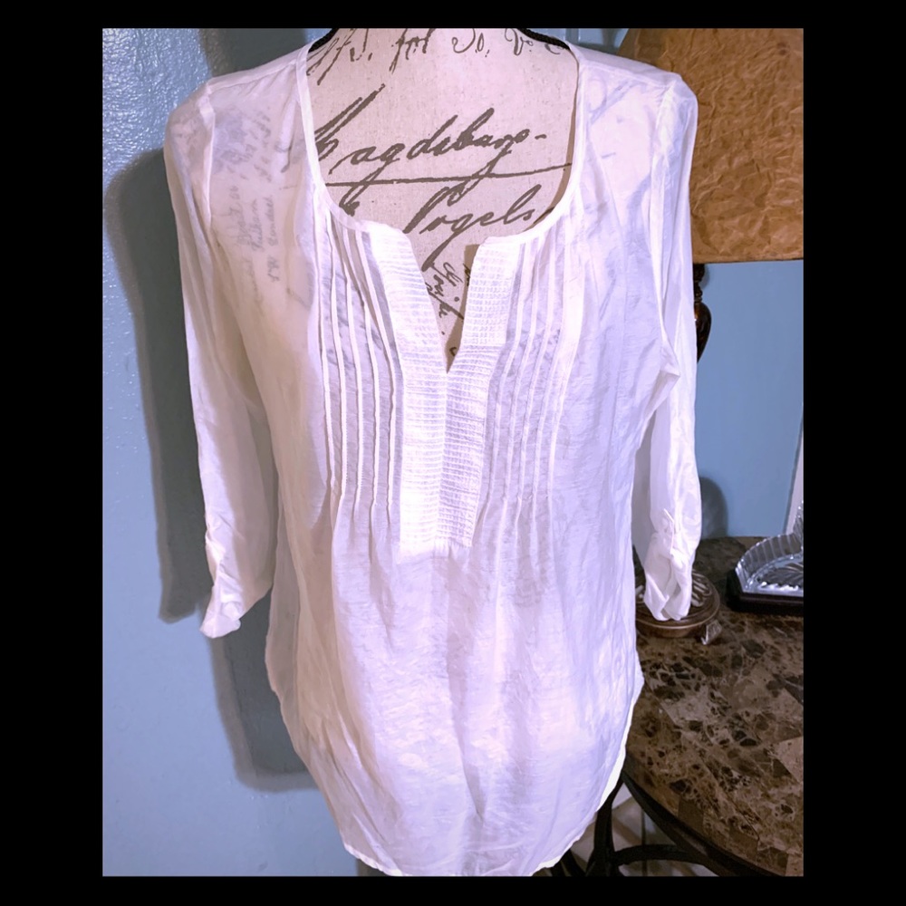 Express white top quarter sleeve